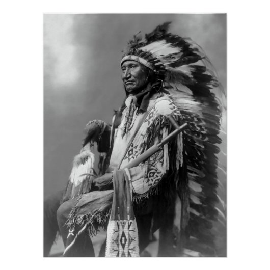 Oglala Sioux Chief Rocky Bear c. 1899 Poster (Vorderseite)