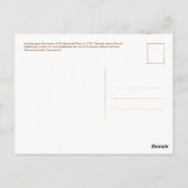 Oglethorpe und die Amerikanische Ureinwohner Postkarte (Rückseite)