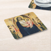 Ognissanti Madonna, Giotto, 1306-1310 Rechteckiger Pappuntersetzer (angewinkelt)