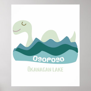 Ogopogo, das Monster-Seen in Okanagan Poster