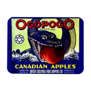 Ogopogo Kanadischer Äpfel Obstkaffee Magnet