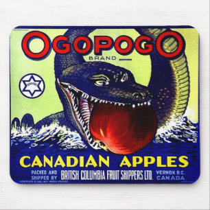 Ogopogo Kanadischer Äpfel Obstkaffee Mousepad
