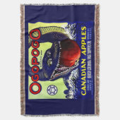 Ogopogo Kanadischer Äpfel Obstkarton Decke (Vorderseite Vertikal)