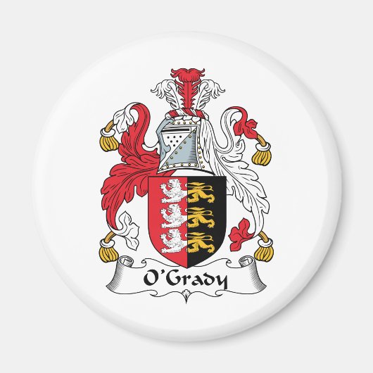 O'Grady Familienwappen Magnet (Vorne)