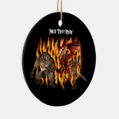 Ogre Demon Goblin Flames Halloween Ornament (Rechts)