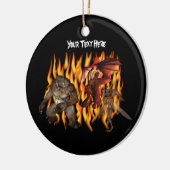 Ogre Demon Goblin Flames Halloween Ornament (Links)