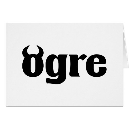 Ogre Grußkarte (Vorderseite (Horizontal))