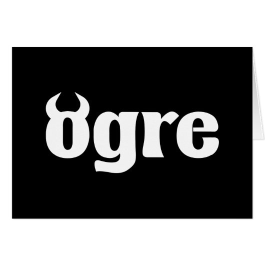 Ogre Grußkarte (Vorderseite (Horizontal))