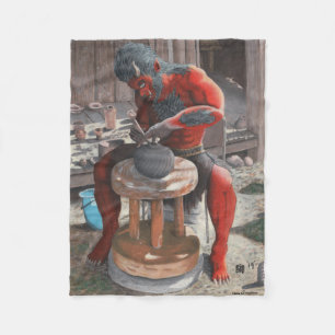 Ogre Making Japanese Potterie Fantasy Art Blanket Fleecedecke