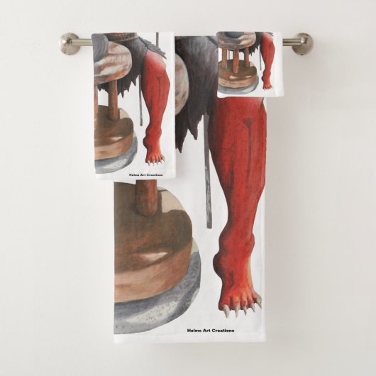 Ogre Making Japanisch Keramik Fantasy Bath Handtüc Badhandtuch Set (Insitu)