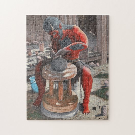 Ogre mit dem Pottery Wheel Medium Jigsaw Puzzle (Vertikal)