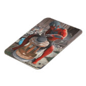 Ogre mit Teichrad Fantasy Flexible Magnet (Linke Seite)