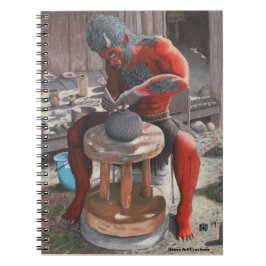 Ogre mit Twitter-Wheel-Fantasy-Spiral-Notebook Notizblock