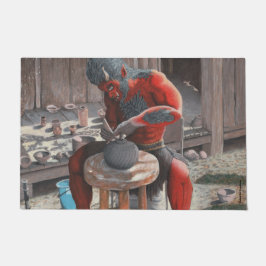 Ogre Oni macht japanische Keramik Fantasy Door Mat Fußmatte