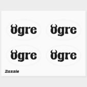 Ogre Ovaler Aufkleber (Blatt)