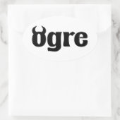 Ogre Ovaler Aufkleber (Tasche)