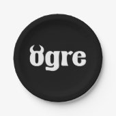 Ogre Pappteller (Vorderseite)