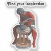 Ogre Potter Crafting Potterie Fantasy Art Sticker (Vorderseite)