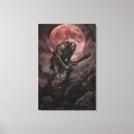 Ogre unter dem Blutmond Leinwanddruck