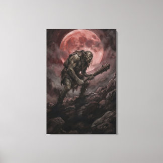 Ogre unter dem Blutmond Leinwanddruck
