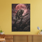 Ogre unter dem Blutmond Leinwanddruck (Insitu (Wohnzimmer))