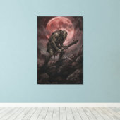 Ogre unter dem Blutmond Leinwanddruck (Insitu (Holzboden))