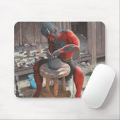Ogre Working Pottery Wheel Fantasy Art Mousepad (Mit Mouse)