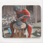 Ogre Working Pottery Wheel Fantasy Art Mousepad (Vorne)