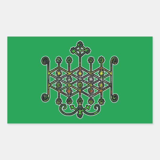 Ogun Veve Sigil Rechteckiger Aufkleber (Vorderseite)