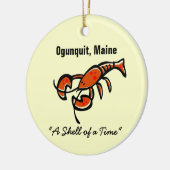 Ogunquit, Maine-Hummer Keramikornament (Links)