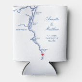 Ogunquit Maine Karte Gastgeschenk Hochzeit Drink Dosenkühler (Vorderseite)