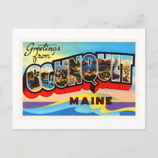 Ogunquit Maine ME Old Vintage Travel Souvenir Postkarte (Vorderseite)