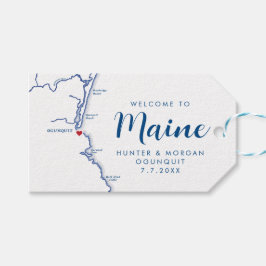 Ogunquit Maine Minimal Moderne Hochzeit der Marine Geschenkanhänger