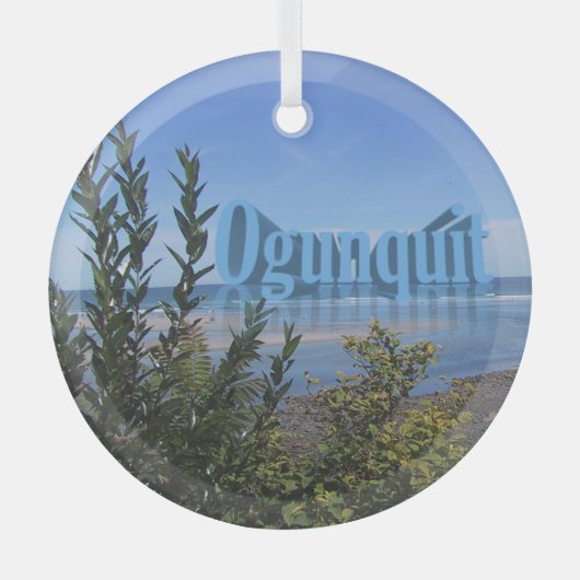 Ogunquit, Maine Ornament Aus Glas (Vorderseite)