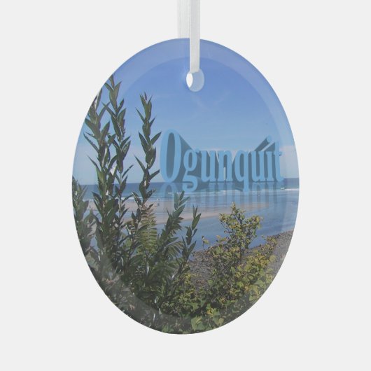Ogunquit, Maine Ornament Aus Glas (Vorderseite Rechts)