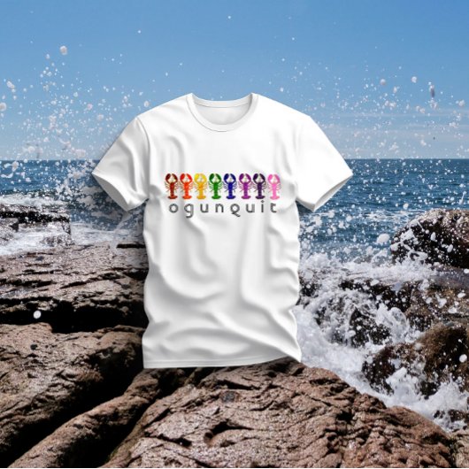 Ogunquit Maine Rainbow Lobsters T-Shirt