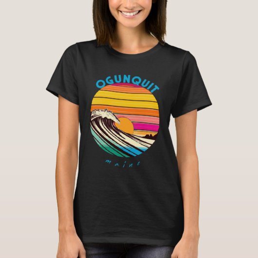 Ogunquit Retro 1980s Style Maine T-Shirt (Vorderseite)
