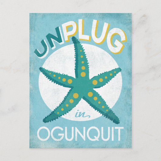 Ogunquit Starfish Beach Nautical Postkarte (Vorderseite)