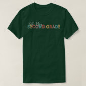 Oh, 2. Klasse zurück zur Schule Retro Vinta T-Shirt (Design vorne)