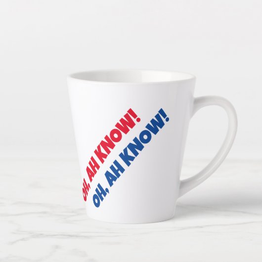 OH, AH WEISS! Latte Tasse (Rechts)