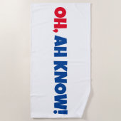 OH, AH WEISS! Strandtuch (Vorderseite)