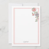 Oh, also rosa Einladung (Rückseite)