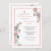 Oh, also rosa Einladung (Vorne/Hinten)