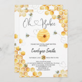 Oh Babee Baby Dusche Einladung (Vorne/Hinten)