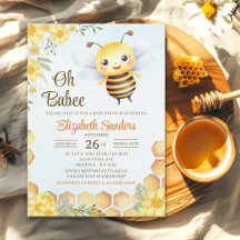 Oh Babee, Baby shower with Cute Wild bee