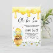 Oh BaBee Babydusche Einladung (Stehend Vorderseite)