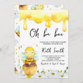 Oh BaBee Babydusche Einladung (Vorne/Hinten)