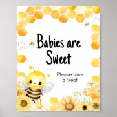 Oh Babee Bee Baby Dusche Babies sind süß Poster (Vorne)
