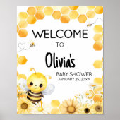 Oh Babee Bee Baby Dusche Willkommen Poster (Vorne)