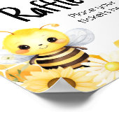 Oh Babee Bee Baby Dusche Windel Raffle Poster (Ecke)